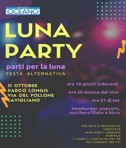 31 OTTOBRE 2019... ARRIVA IL LUNA PARTY!